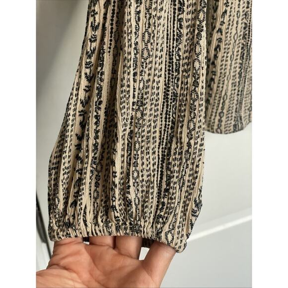 Savanna Jane Women's Boho Embroidered Blouse Sz S Aztec Flowy Peasant - Picture 4 of 13